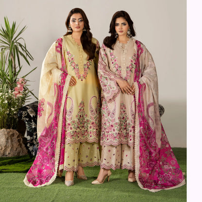 KC-1585 "AYRA" Embroidered Cambric Cotton Collection by Karma Collection
