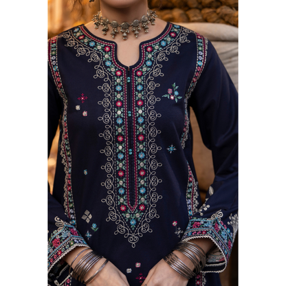 UCA-15 3 Pc Embroidered Cambric Cotton Ready to Wear Eid Collection by Casuallite