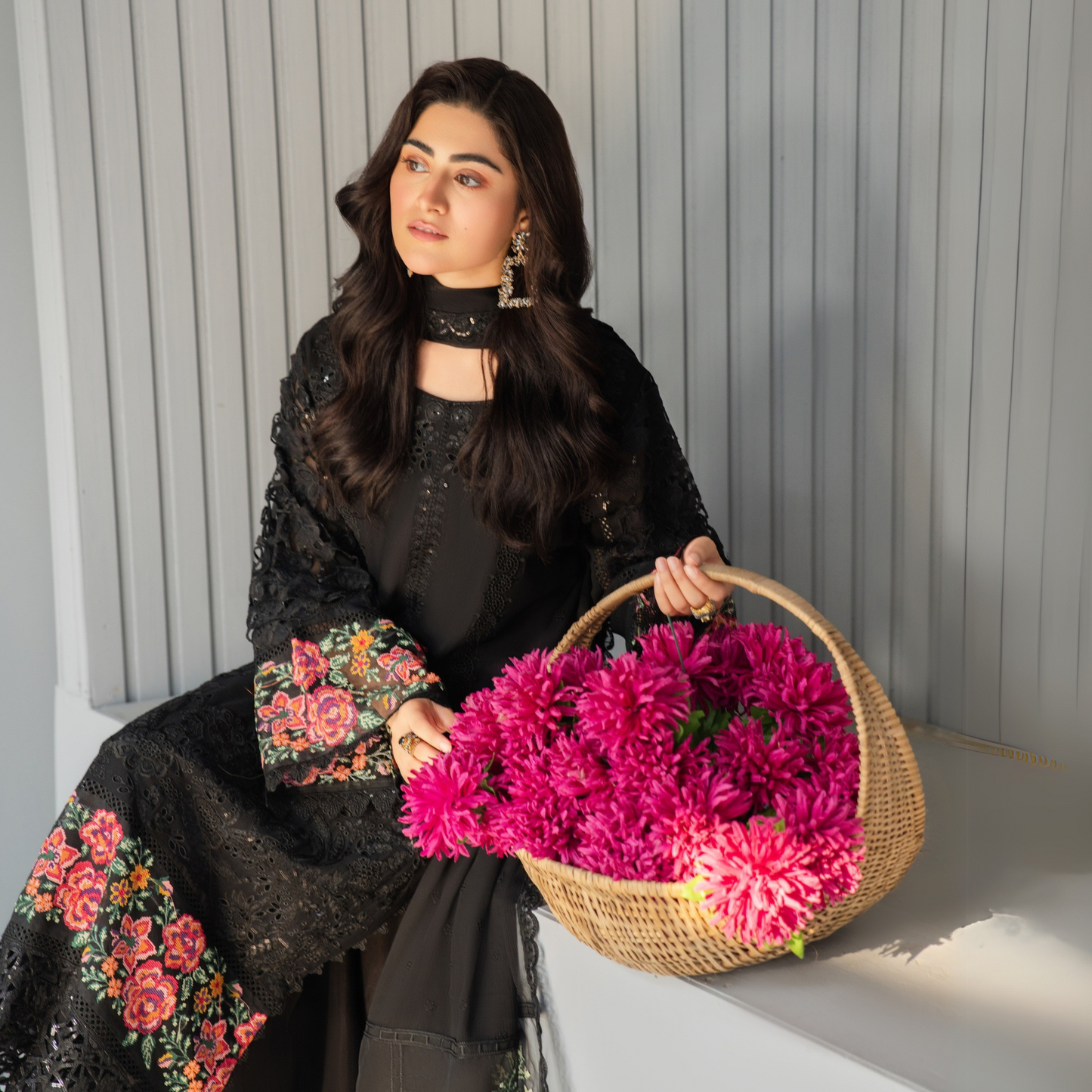 3 Piece Luxury Chiffon Ready to Wear Collection | karma Collection UMKC0903