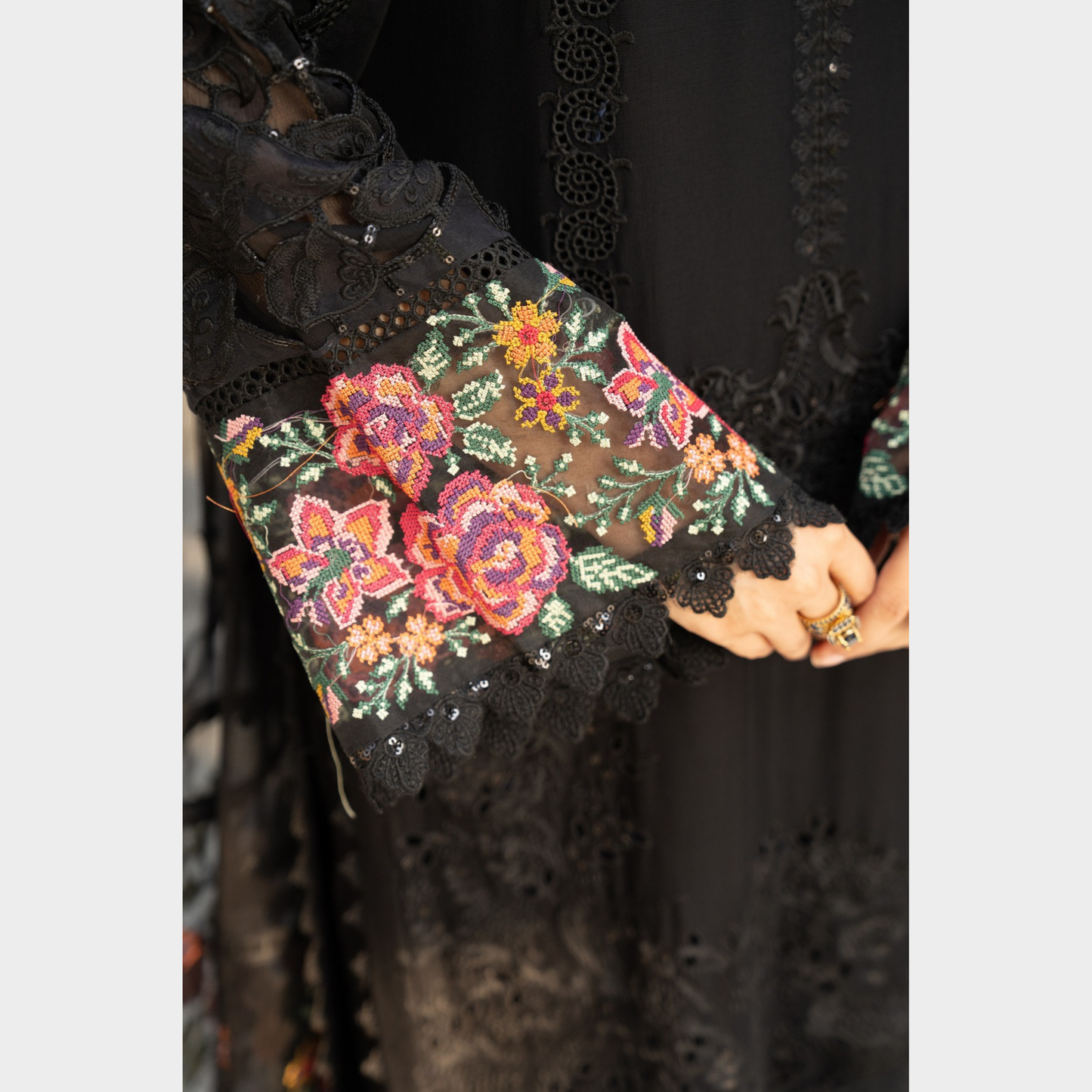 3 Piece Luxury Chiffon Ready to Wear Collection | karma Collection UMKC0903