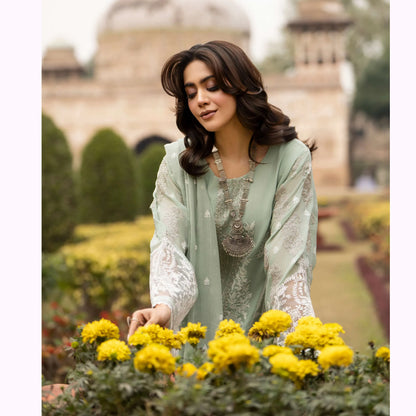 F-525 "Saj Dhaj" Embroidered Georgette Collection by Karma Collection