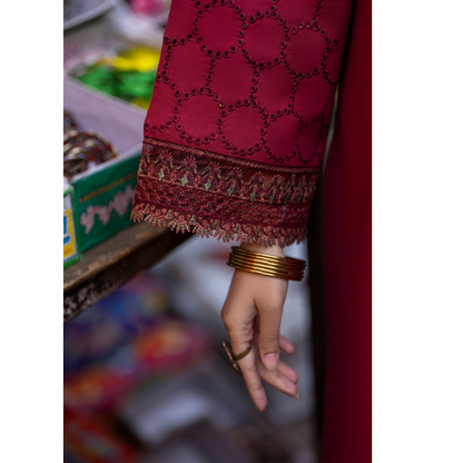 UCA-15 3 Pc Embroidered Cambric Cotton Ready to Wear Eid Collection by Casuallite