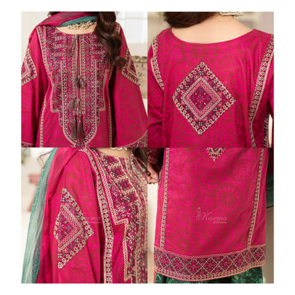 "Flora" Embroidered Lawn 3 Pc Collection | Karma Collection