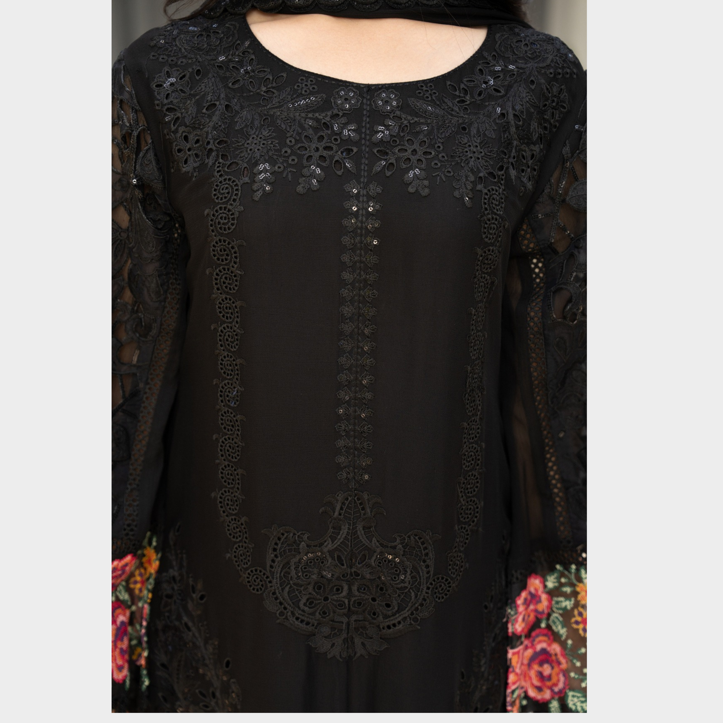 3 Piece Luxury Chiffon Ready to Wear Collection | karma Collection UMKC0903