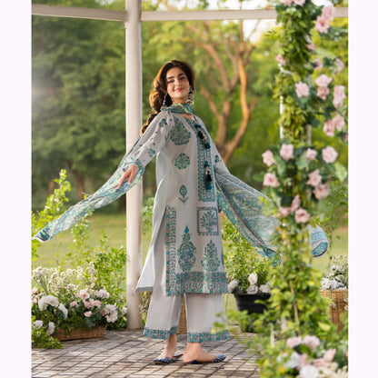 KC-1576 "Sunheri" Embroidered Festive Cambric Cotton Collection by Karma Collection