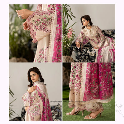 KC-1585 "AYRA" Embroidered Cambric Cotton Collection by Karma Collection