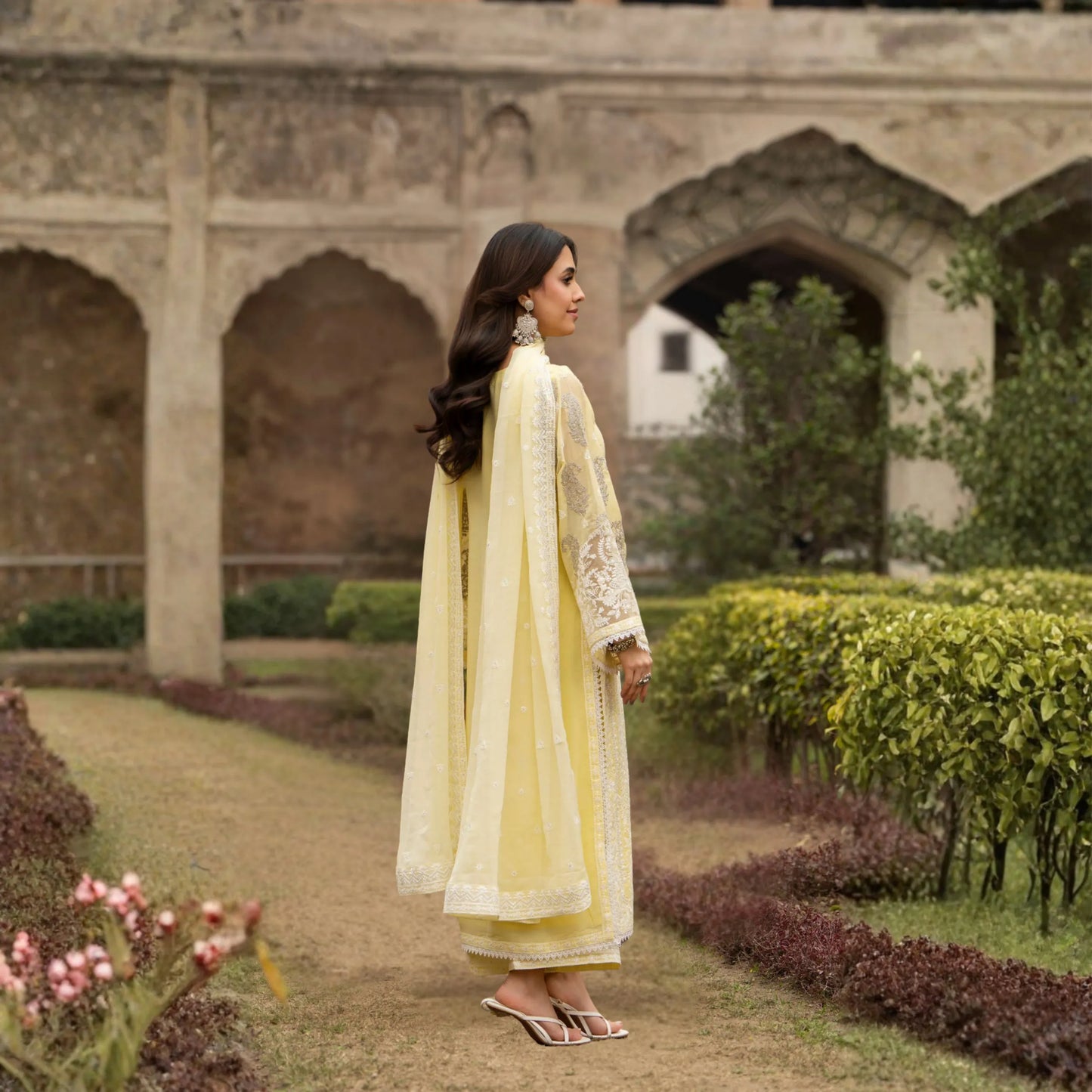 F-525 "Saj Dhaj" Embroidered Georgette Collection by Karma Collection