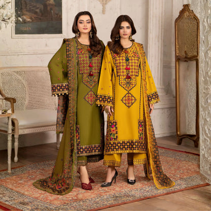 KC-1567 "Tabeer" Embroidered Festive Cambric Cotton Collection by Karma Collection