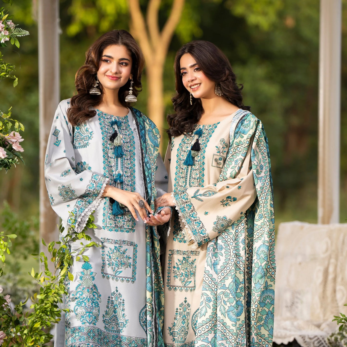 KC-1576 "Sunheri" Embroidered Festive Cambric Cotton Collection by Karma Collection