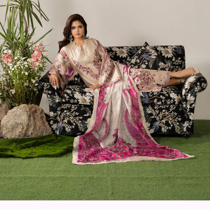 KC-1585 "AYRA" Embroidered Cambric Cotton Collection by Karma Collection