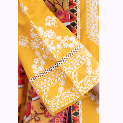 UKC-30 Embroidered Cambric Cotton Dress Ready to Wear 3 Pc - Karma Collection