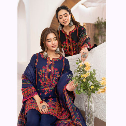KC-1477 Embroidered Luxury Cambric Cotton farshi Shalwar Collection | Ready to Wear | Karma Collection