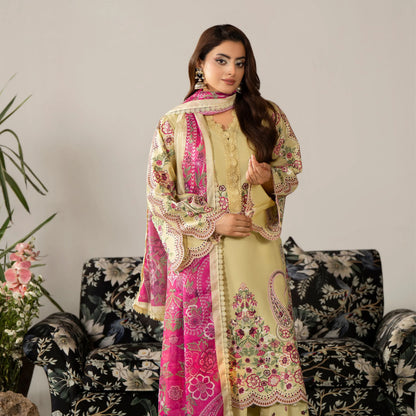 KC-1585 "AYRA" Embroidered Cambric Cotton Collection by Karma Collection
