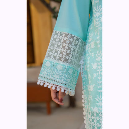 KC-1440 Embroidered Cambric Cotton Farshi Shalwar Ready to Wear 3 Pc - Karma Collection