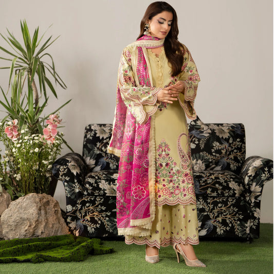 KC-1585 "AYRA" Embroidered Cambric Cotton Collection by Karma Collection