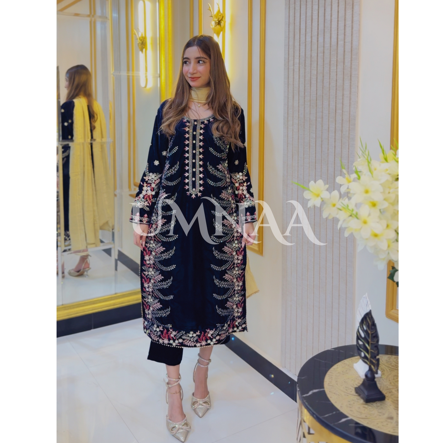 Luxury Embroidered Handwork Velvet Collection