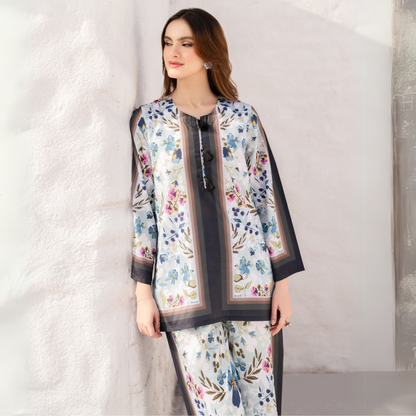 2 Pc Mother & Daughter Pakistani Printed Co-ord Set Collection by Garnet