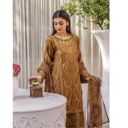 UTT-02 Embroidered Viscose 3 Pc Pakistani Dress | Eid Ready to wear | Traditional Thread