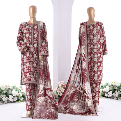 UBA-01 Printed Khaddar 3 Pc Winter Collection by Bin Saeed