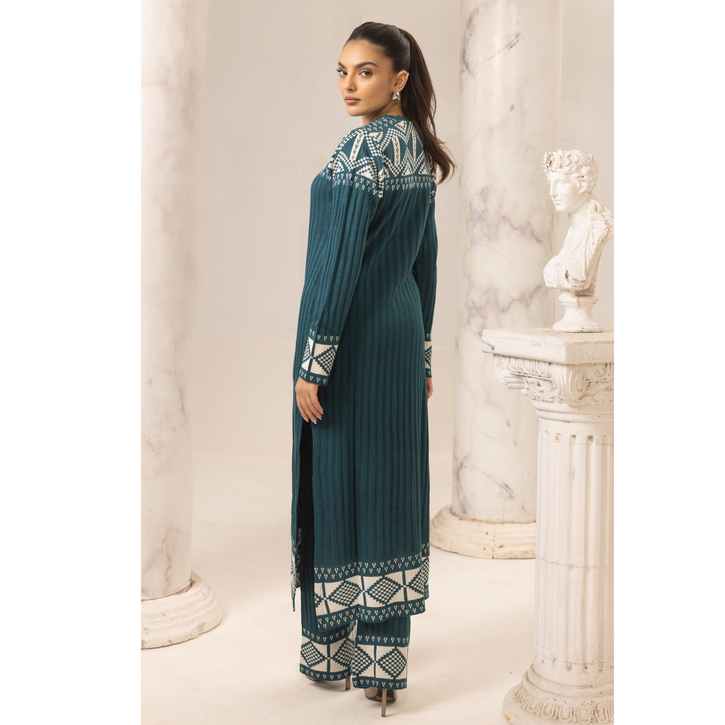 UMS-35 Simrans Azuel 2.0 Knit Wear Co-Ords Set | Modest Fashion | Winter Wear