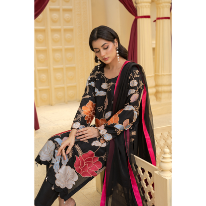 UA-128 3 Pc Embroidered Linen Collection Pakistani Dress Asian Clothes