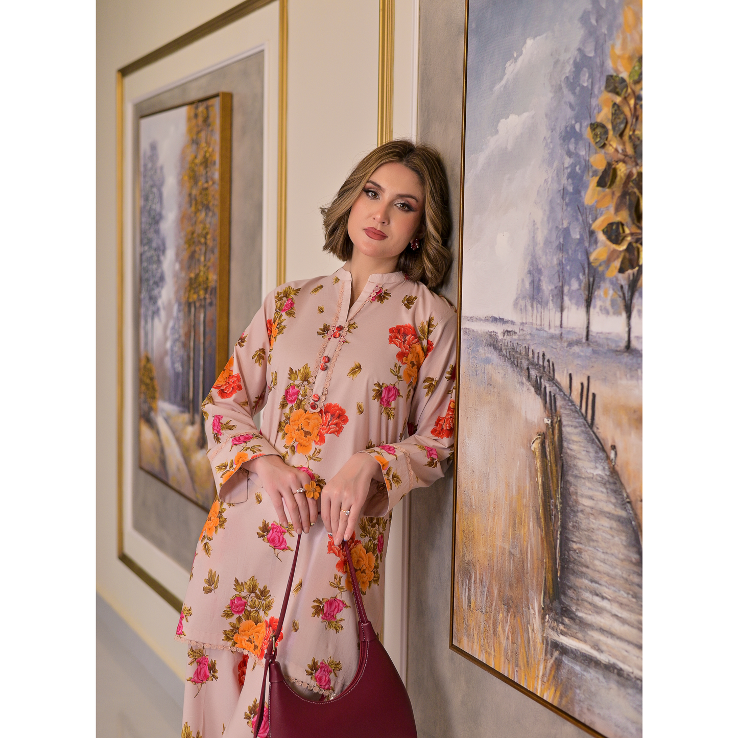 USN-17 Printed Cambric Cotton Co-Ords Set by Saphron