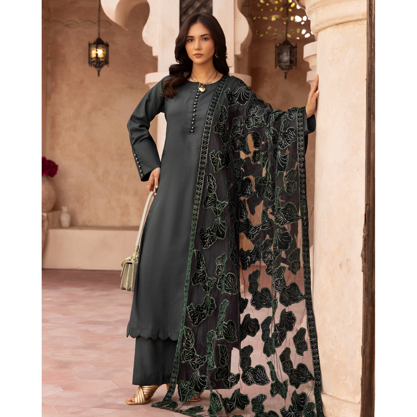 UMS-45 NURA LUX by Simrans Laserkari Dhanak Winter Collection | Ready to Wear | Asian Clothes