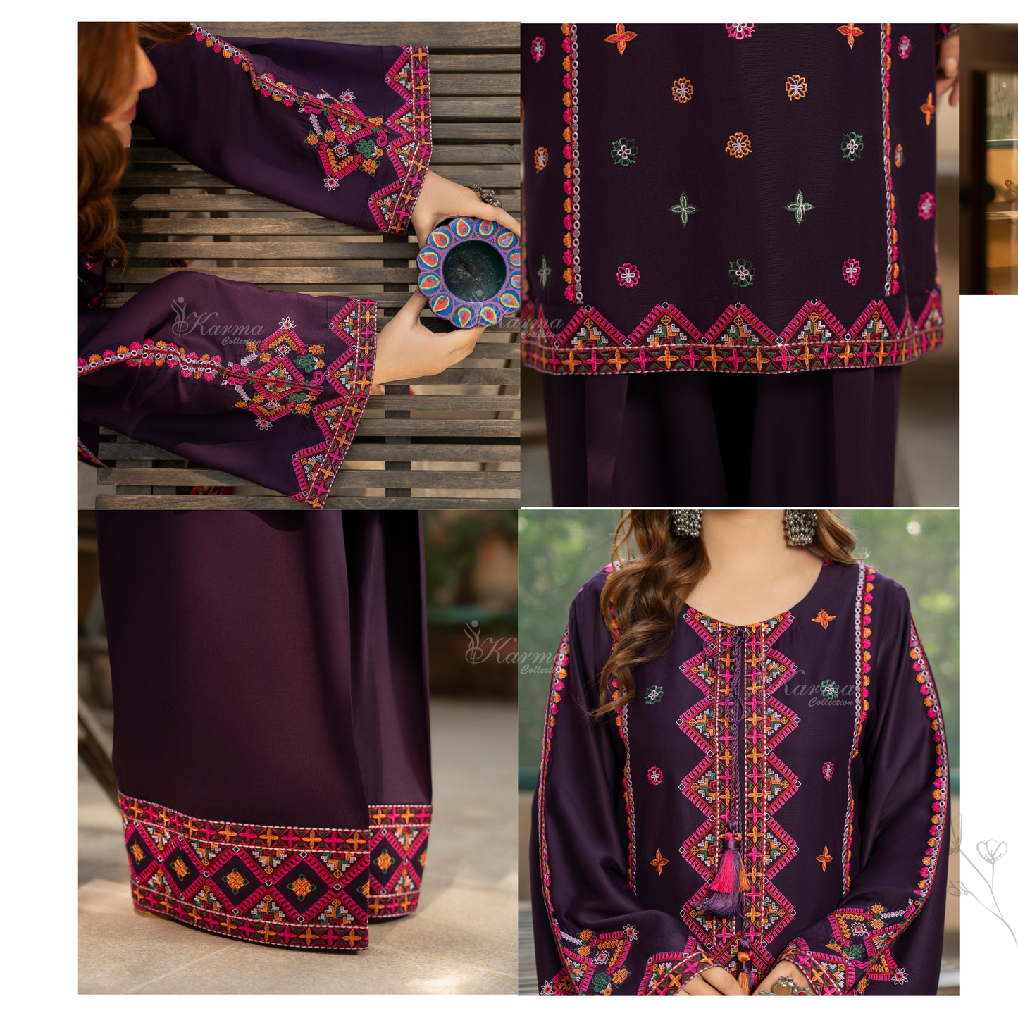 "Nigar" Kotrai Edition Luxury Embroidered 3 Piece by Karma Collection