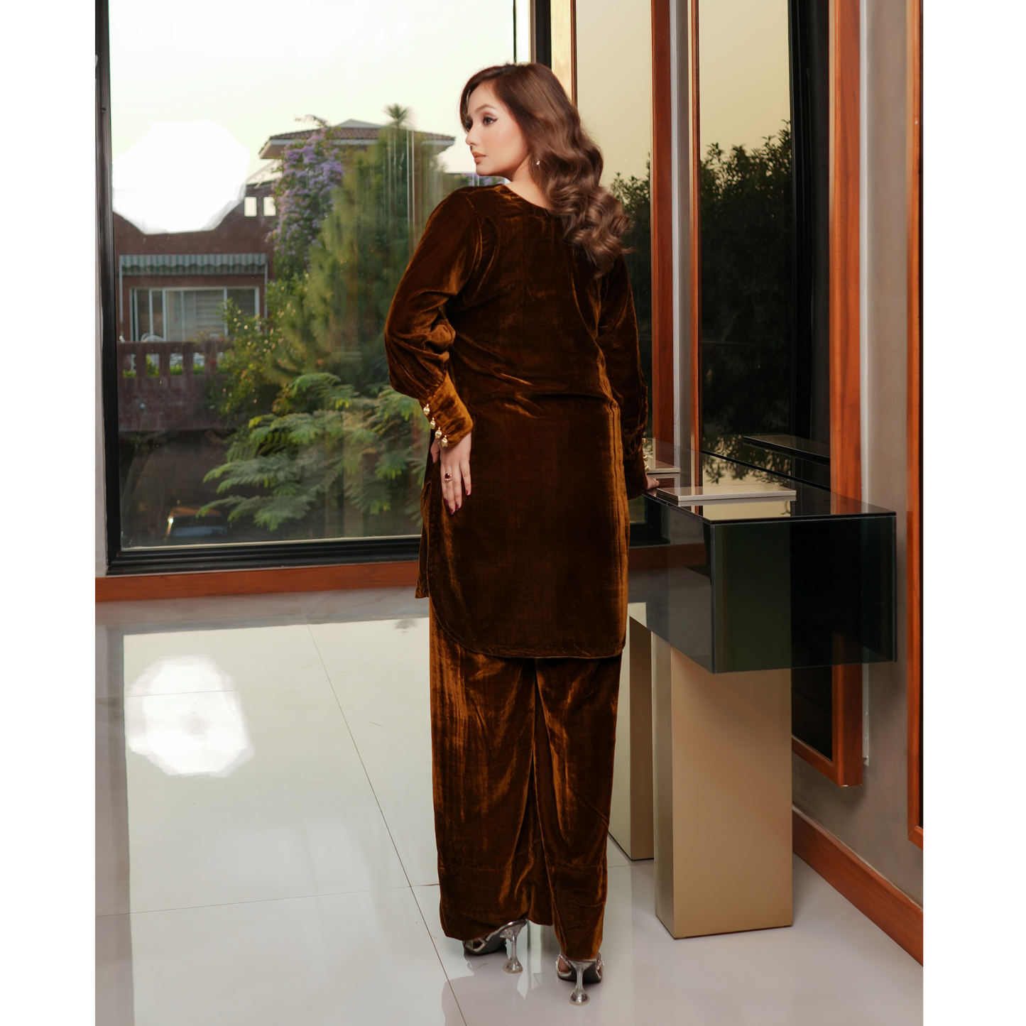 UMS-47 Coco by Simrans Velvet Co-Ords set | Ready to Wear | Asian Clothes