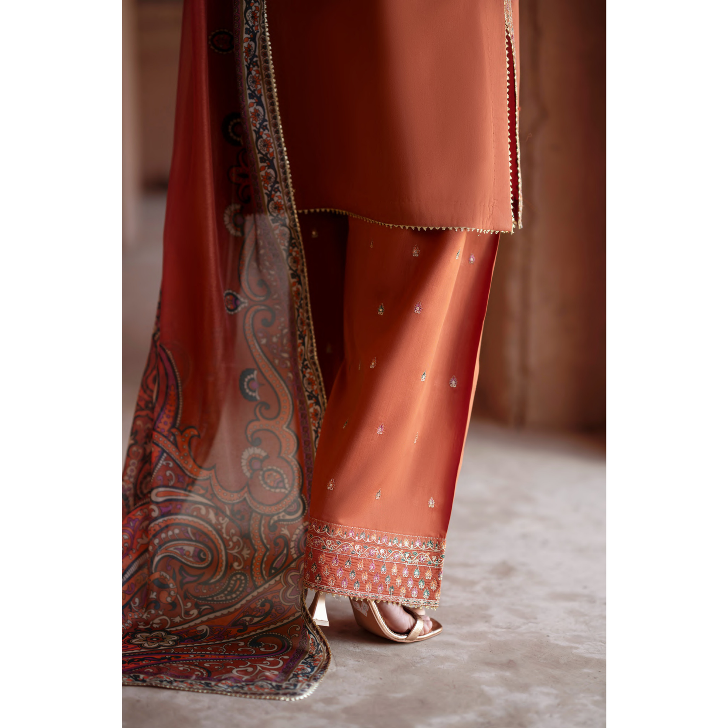 UCA-34 "ISHQIA" Festive Drop Embroidered Viscose Collection by Casuallite