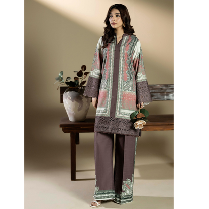 UTT-16 "AMALTAS" winter Slub Embroidered Printed Co-Ords set | Ready to Wear Pakistani | Traditional Thread