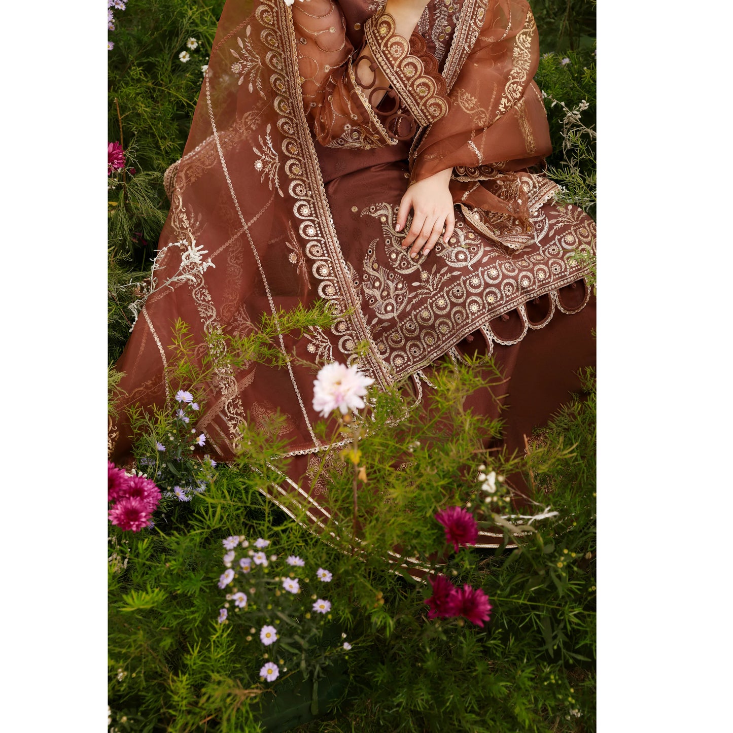 UMS-55 Janan Mother Daughter Chikenkari Jacquard Eid Edit by Simrans | Ready to Wear Asian Pakistani clothes