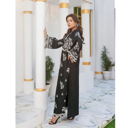 UMS-57 Embroidered Viscose Boring kaftan style2 Pc Set by Simrans