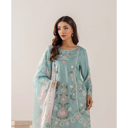 UTT-19 VOL 5 Embroidered Printed Linen Festive Collection by Traditional Thread