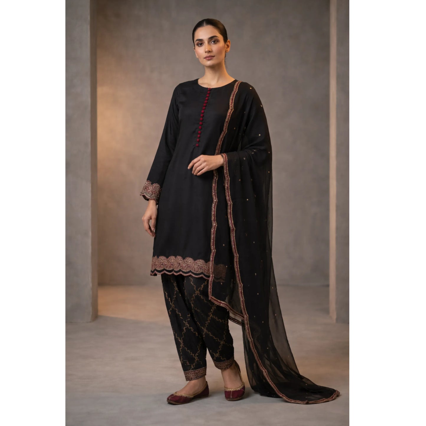 UA-177 Embroidered Viscose Festive Collection by Umnaa