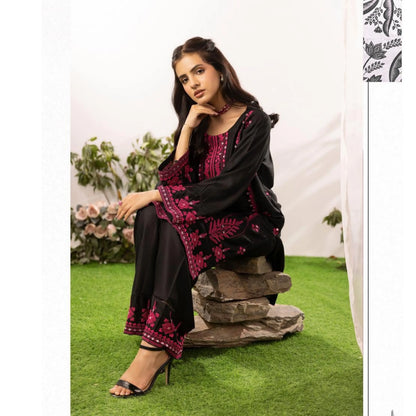 UMS-59 Embroidered Linen Co-Ords Set 2 Pc Set by Simrans