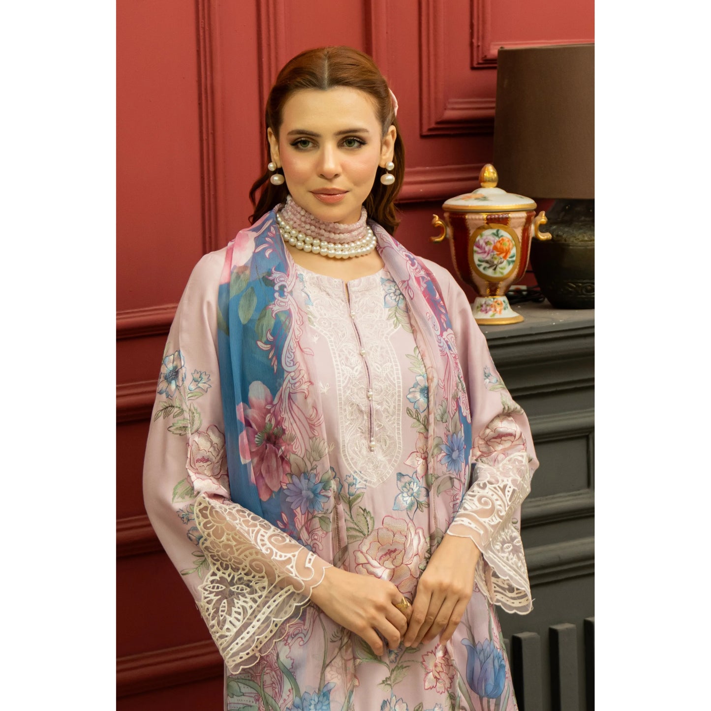 UMRZ-58 Embroidered Linen Collection 3 Pc By Rangz Asian clothes Ready to Wear
