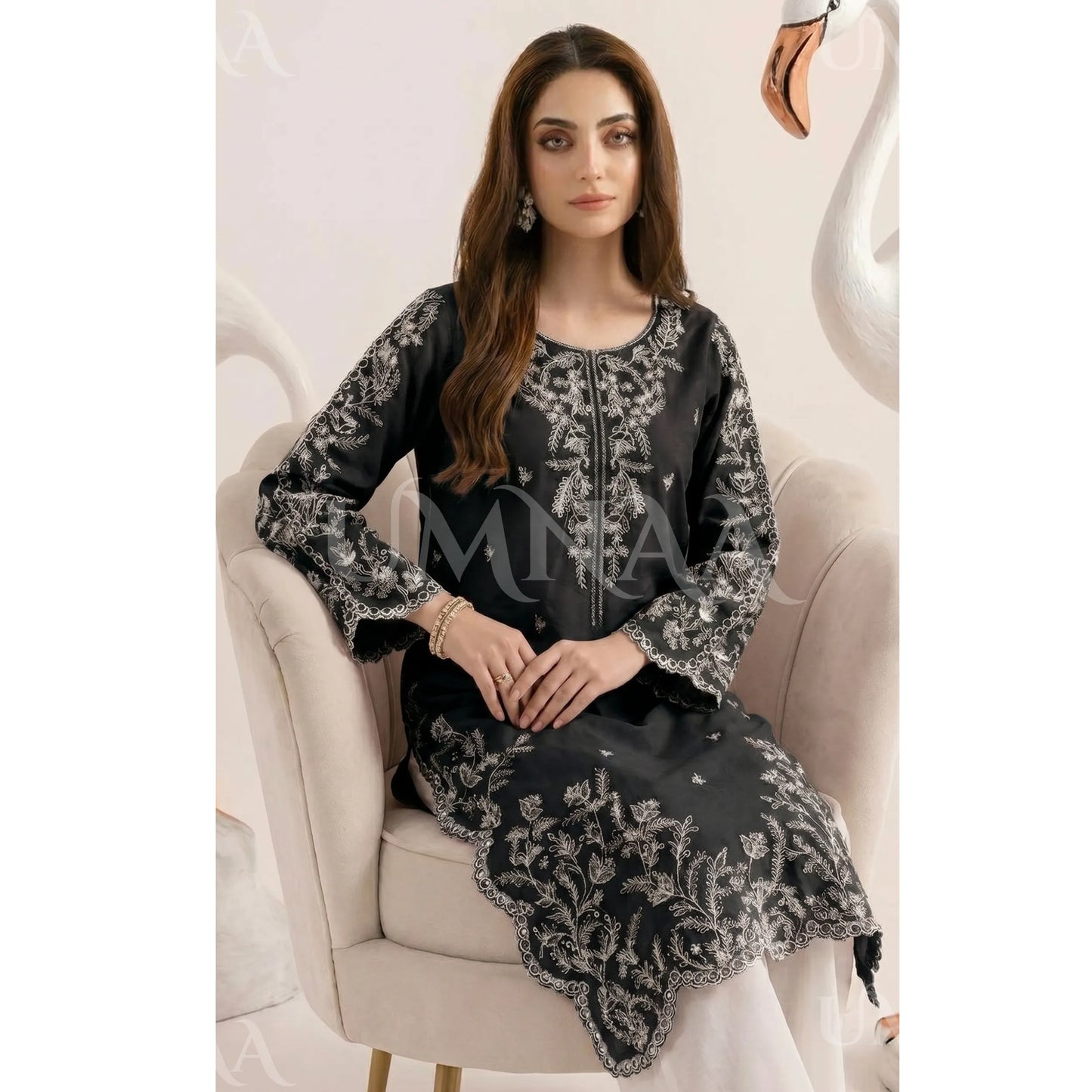 UA-190 Embroidered Cotton Collection 3 Piece | Ready to Wear | Asian clothes