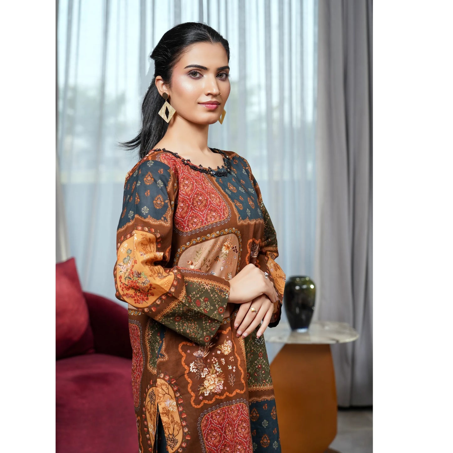 UMS-62 "Limelight" by Simrans Printed Lawn Co Ord Set Collection | Ready to Wear Pakistani Asian clothes