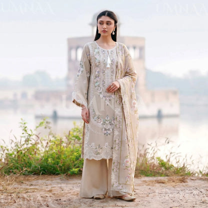 UA-193 Embroidered Cotton Collection 3 Piece | Ready to Wear | Asian clothes