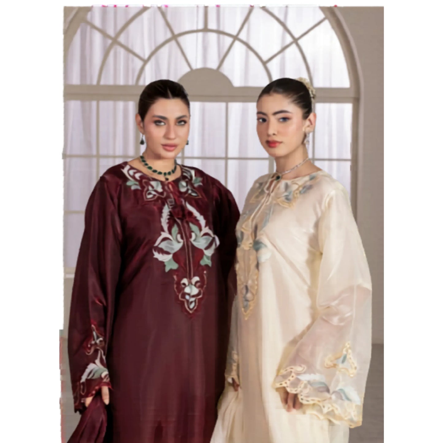 UA-203 Embroidered Festive kaftan Silk Collection by Umnaa | Pakistani Trendy Kaftan Asian Clothing