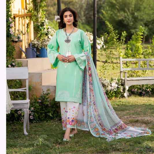 KC-1574 "Sunheri" Embroidered Festive Cambric Cotton Collection by Karma Collection