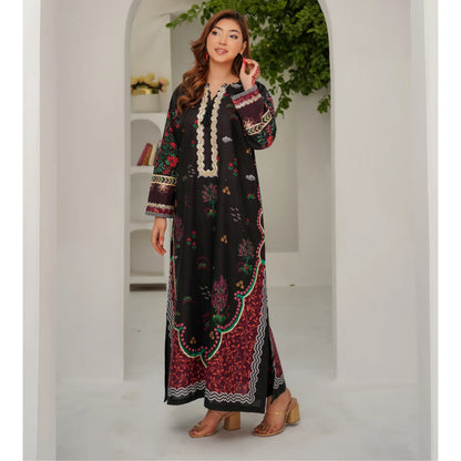 UMS-64 Pakistani Printed Lawn Kaftan Style 2 Piece Suit – Casual Summer Collection by Simrans