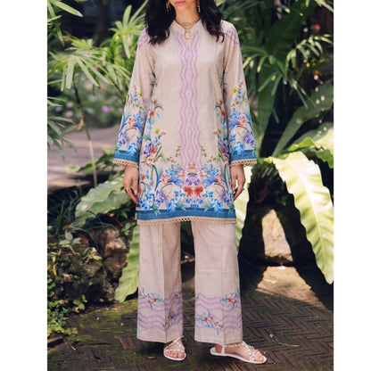 USN-20 Printed Lawn 2 Piece Co-Ord Set for Women | Soft Summer Casual Wear by Saphron