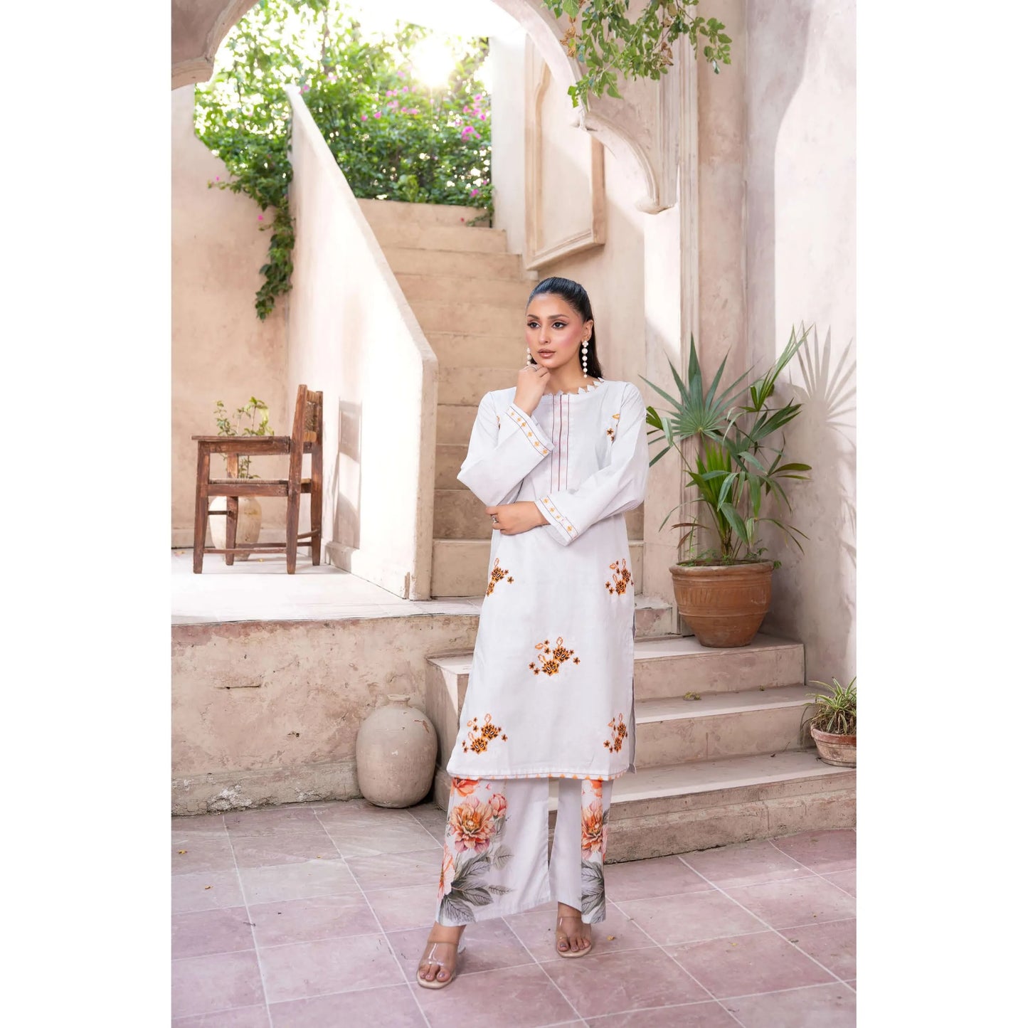 UMRZ-64 "Reat" by Rangz Embroidered Lawn Co Ord set collection| Ready to Wear Pakistani Asian clothes