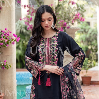 UA-335 Embroidered Viscose 3 Pc Collection Ready to Wear Pakistani Asian clothes by Umnaa