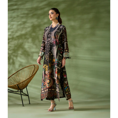 UAL-05 Printed Silk Kaftan Style Co-Ord Set Loose fit Casual Wear | Ethnic wear | ALLY'S