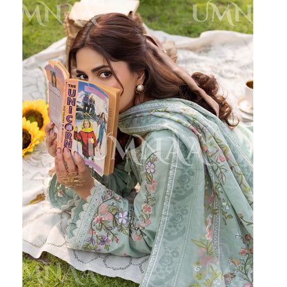 UA-246 Embroidered Cotton 3 Pc Collection Ready to Wear Pakistani Asian clothes by Umnaa