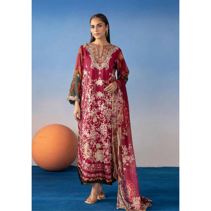 UMS-67 Ethnic Rozana by Simrans Poly Lawn Kaftan Co Ords set