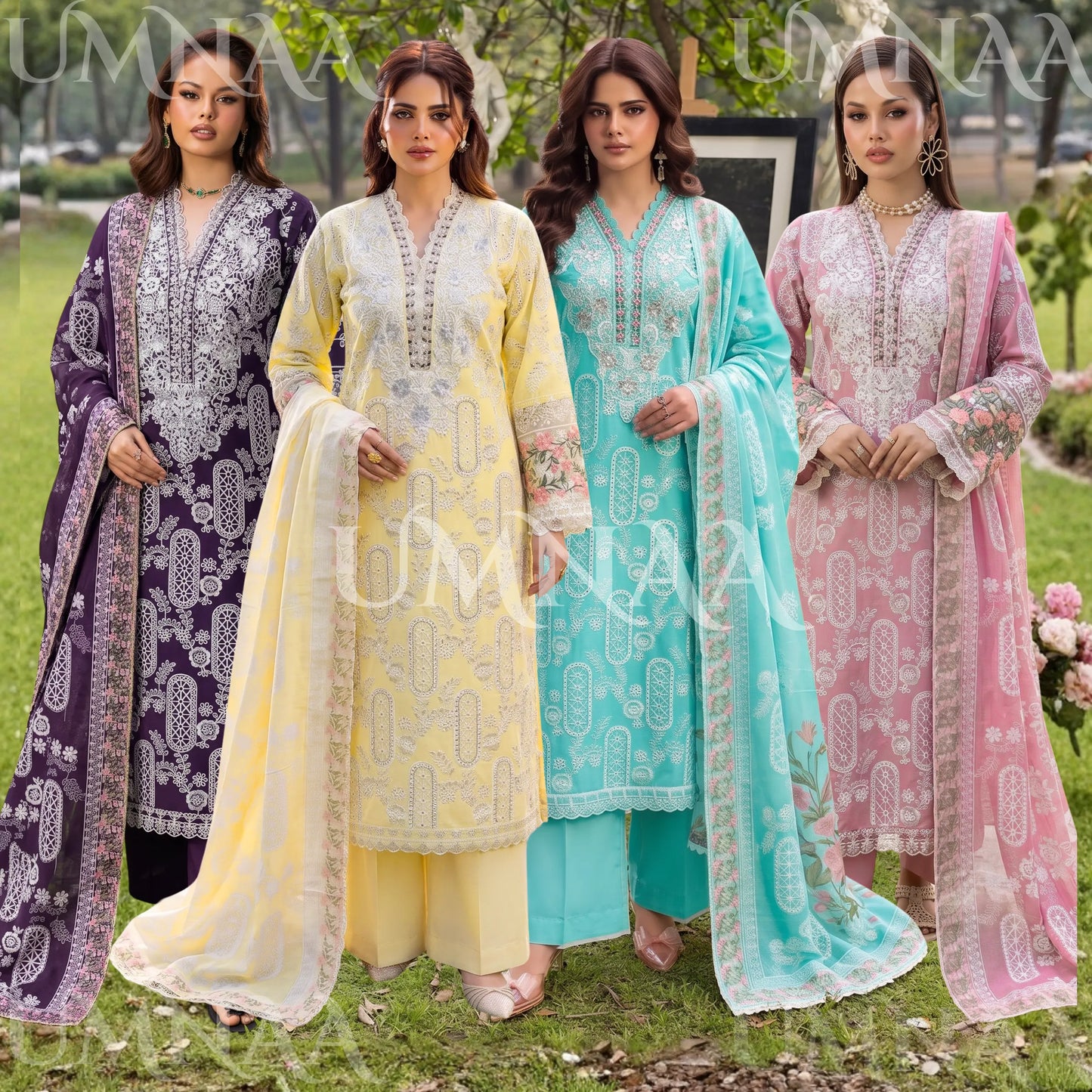 UA-250 Embroidered Cambric Cotton Collection by Umnaa